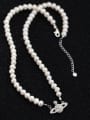thumb 925 Sterling Silver Cubic Zirconia Planet Minimalist Beaded Necklace 0