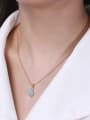 thumb 925 Sterling Silver Opal Water Drop Minimalist Necklace 2