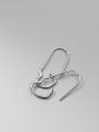 thumb 925 Sterling Silver Heart Minimalist Hook Earring 3