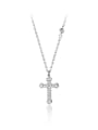 thumb 925 Sterling Silver With Platinum Plated Fashion Cross Necklaces 4
