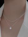 thumb 925 Sterling Silver Heart Minimalist Multi Strand Necklace 1