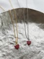 thumb 925 Sterling Silver Small Red Heart Chain Necklace 0