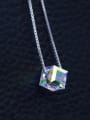 thumb 925 Sterling Silver  Austrian crystal shiny colorful pendant Necklace 1