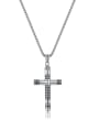 thumb Titanium Steel Cross Hip Hop Regligious Necklace 4