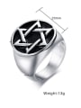 thumb Titanium Steel  Vintage Five-pointed star  Band Ring 1