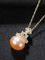thumb 925 Sterling Silver Freshwater Pearl Crown Minimalist Necklace 3