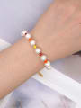 thumb Stainless steel Freshwater Pearl Multi Color Round Bohemia Beaded Bracelet 1