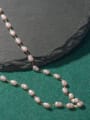 thumb Titanium Steel Imitation Pearl Heart Vintage Beaded Necklace 0