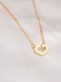 thumb Titanium Smooth Hollow Heart Necklace 1