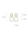 thumb 925 Sterling Silver Imitation Pearl Geometric Dainty Drop Earring 2