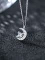 thumb 925 Sterling Silver Cubic Zirconia Fashion diamond planet  Necklace 2