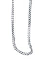 thumb 925 Sterling Silver Geometric Artisan Chain Necklace 4