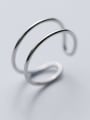 thumb 925 Sterling Silver Smooth Round Minimalist Stackable Ring 2