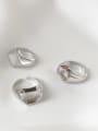 thumb 925 Sterling Silver Geometric Minimalist  Free Size Band Ring 1