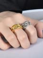 thumb 925 Sterling Silver  Vintage Multilayer Winding Weave Stackable Ring 2