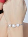 thumb 925 Sterling Silver ROUND  Freshwater Pearl Bracelet 1