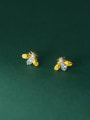 thumb 925 Sterling Silver Cubic Zirconia Bee Cute Stud Earring 2