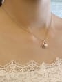 thumb 925 Sterling Silver Imitation Pearl Simple heart pendant  Necklace 2