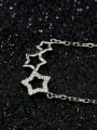 thumb 925 Sterling Silver Cubic Zirconia Hollow Star Vintage Necklace 2