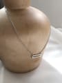 thumb 925 Sterling Silver Rectangular geometric Necklace 0