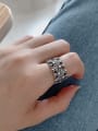 thumb 925 Sterling Silver Cross Vintage Band Ring 0