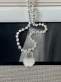 thumb 925 Sterling Silver Heart Vintage Beaded Necklace 3