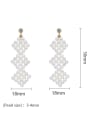 thumb Brass Freshwater Pearl Geometric Ethnic Drop Earring 4