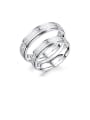 thumb Titanium Fashion Titanium Steel Couple Ring 4