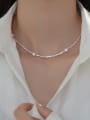 thumb 925 Sterling Silver Minimalist Beaded Necklace 1