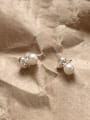 thumb 925 Sterling Silver Imitation Pearl Round Vintage Drop Earring 3