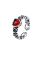 thumb 925 Sterling Silver Cubic Zirconia Heart Vintage Band Ring 0