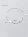 thumb 925 Sterling Silver Geometric Minimalist Link Bracelet 4