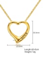 thumb Stainless steel Hollow Heart Minimalist Necklace 2