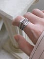 thumb 925 Sterling Silver Irregular Vintage Stackable Ring 3