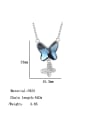 thumb 925 Sterling Silver Austrian Crystal Butterfly Classic Necklace 4