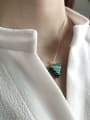thumb 925 Sterling Silver Turquoise Green Necklace 1