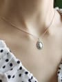 thumb 925 Sterling Silver Antique fancy Pendant Necklace 1