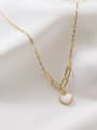 thumb 925 Sterling Silver Shell Heart Minimalist Necklace 0