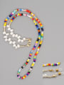 thumb Stainless steel  Multi Color  Bead Bohemia Hand-woven Necklace 0