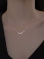 thumb 925 Sterling Silver Cubic Zirconia Cross Minimalist Necklace 1