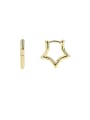 thumb Brass Pentagram Minimalist Huggie Earring 0
