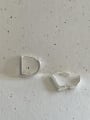 thumb 925 Sterling Silver Geometric Minimalist Huggie Earring 2