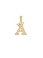 thumb Brass Cubic Zirconia Letter Minimalist Necklace 0