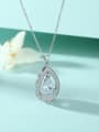 thumb 925 Sterling Silver Birthstone Water Drop Dainty Necklace 1