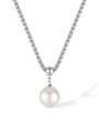 thumb Stainless steel Imitation Pearl Irregular Hip Hop Necklace 0