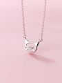 thumb 925 Sterling Silver  Minimalist Cute Hollow Cat Pendant Necklace 2