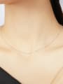 thumb 925 Sterling Silver With White Gold Plated Minimalist Necklaces 1