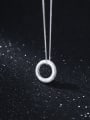 thumb 925 Sterling Silver Hollow Geometric Minimalist Necklace 1