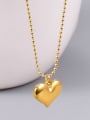 thumb Titanium Steel Heart Minimalist Long Strand Necklace 2