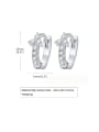 thumb Titanium Steel Cubic Zirconia Geometric Dainty Huggie Earring 2
